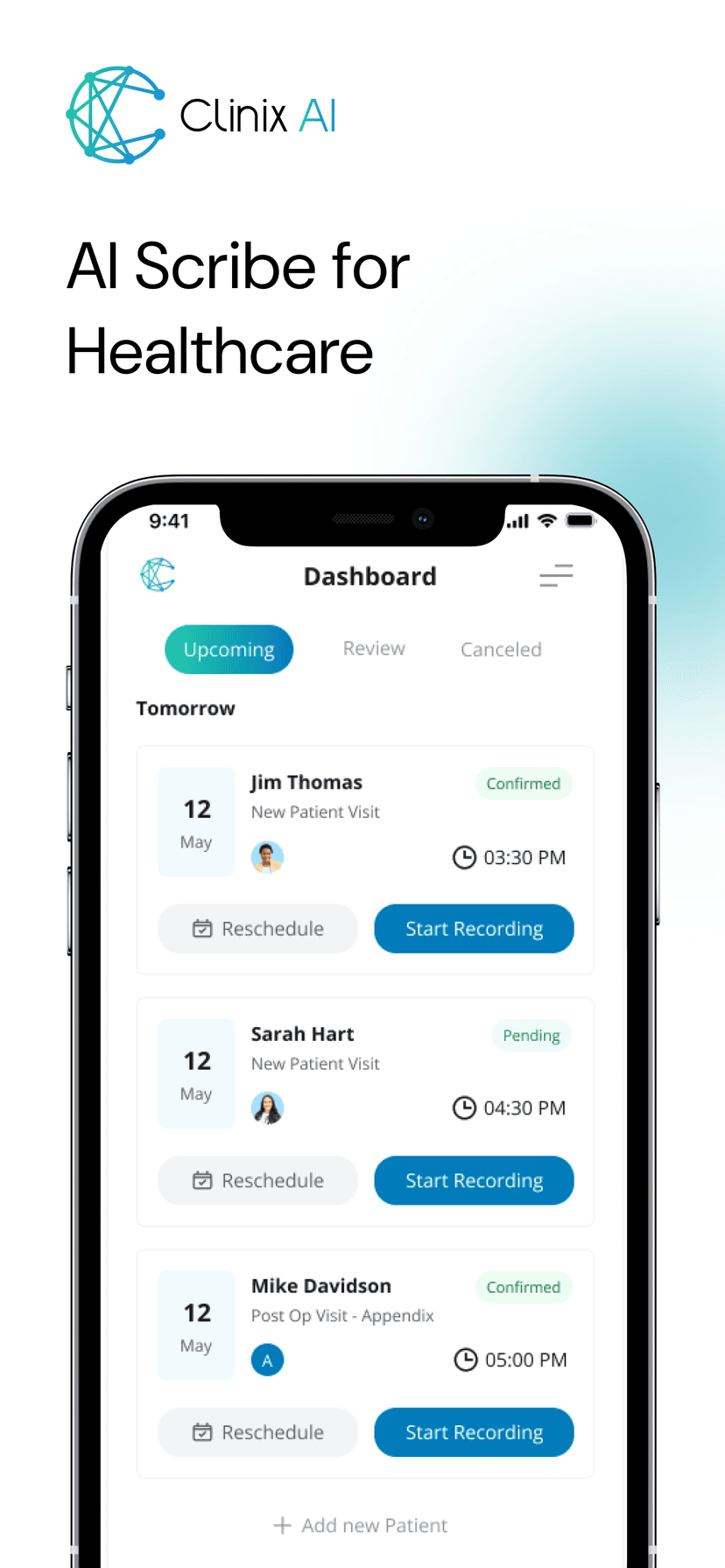 Clinix AI Analytics Dashboard